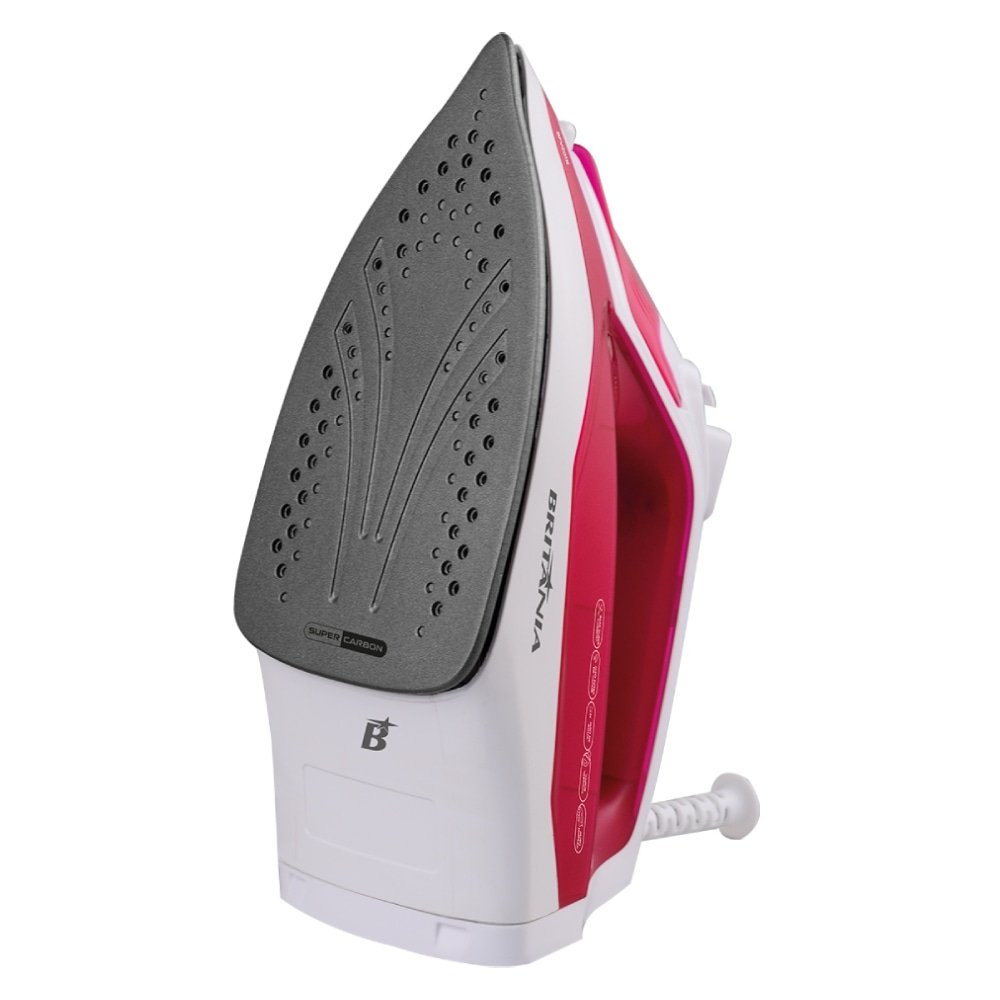 Ferro de Passar a Vapor Britânia BFV201R - Base Antiaderente, Copo Dosador, Rosa, 220V
