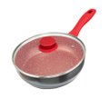 Panela com Revestimento de Cerâmica Redstone Philco PPH240APR - Tampa de Vidro, Cinza/Vermelho, 2.7L