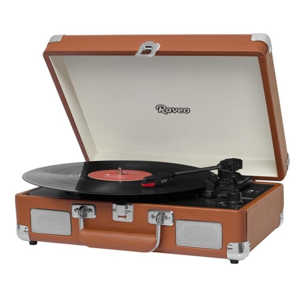 Vitrola Raveo Sonetto Chrome Bluetooth USB AUX Marron