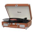 Vitrola Raveo Sonetto Chrome Bluetooth USB AUX Marron
