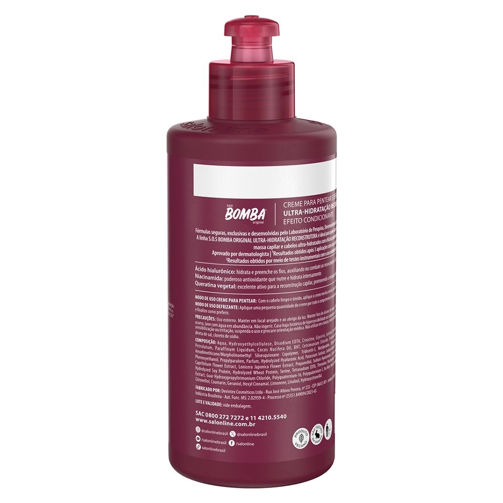Creme para Pentear Salon Line Bomba Ultra Hidratação Reconstrutora 300ml
