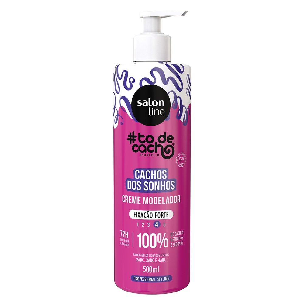 Creme Modelador Salon Line Cachos dos Sonhos Fixação Forte 500ml