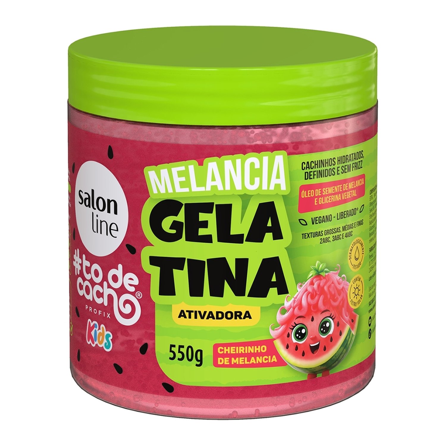 Gelatina Capilar Salon Line To de Cachos Kids - Ativadora Melancia 550g