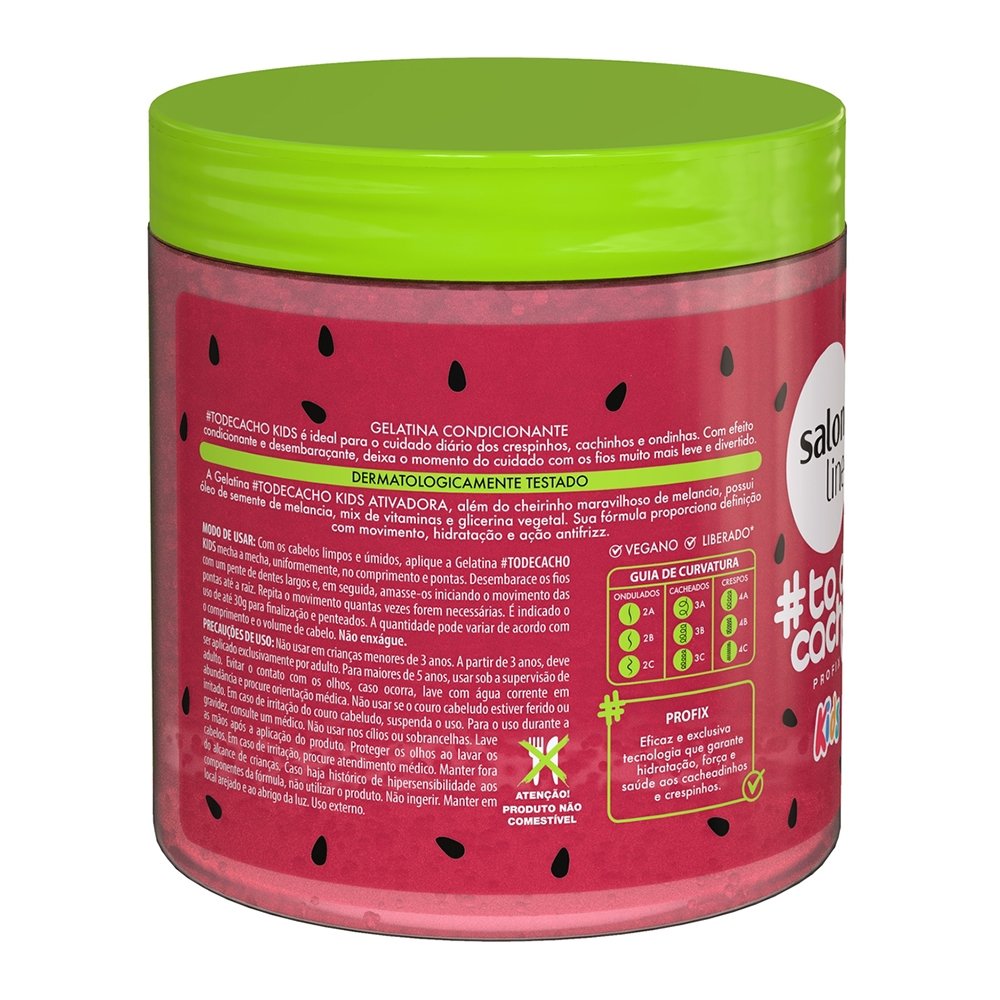 Gelatina Capilar Salon Line To de Cacho Kids - Ativadora Melancia 550g