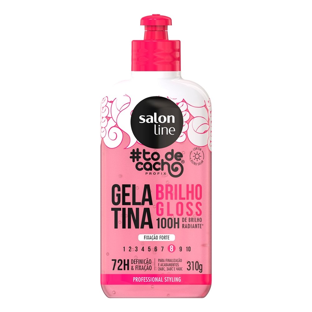 Gelatina Capilar Salon Line To de Cacho Brilho Gloss 310g