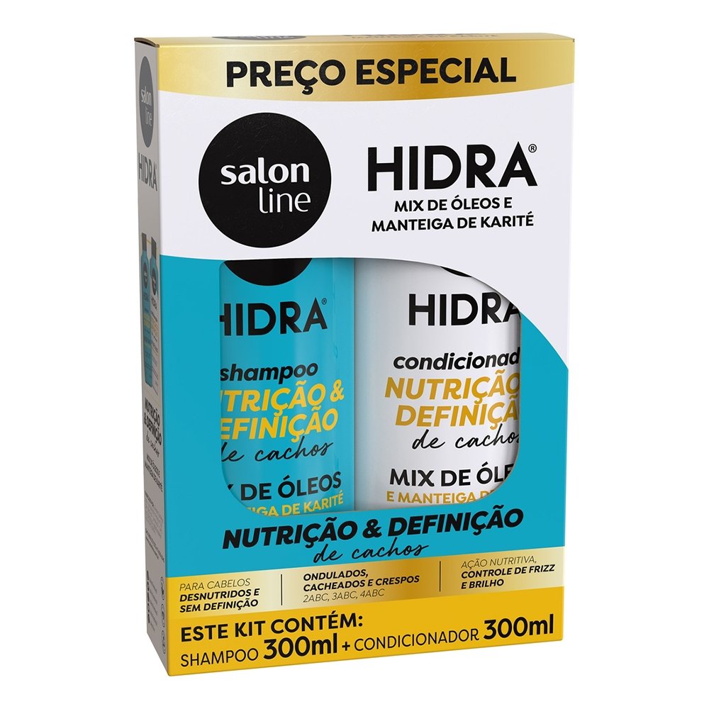 Shampoo + Condicionador Hidra Mix de Óleos Manteiga de Karité 300ml