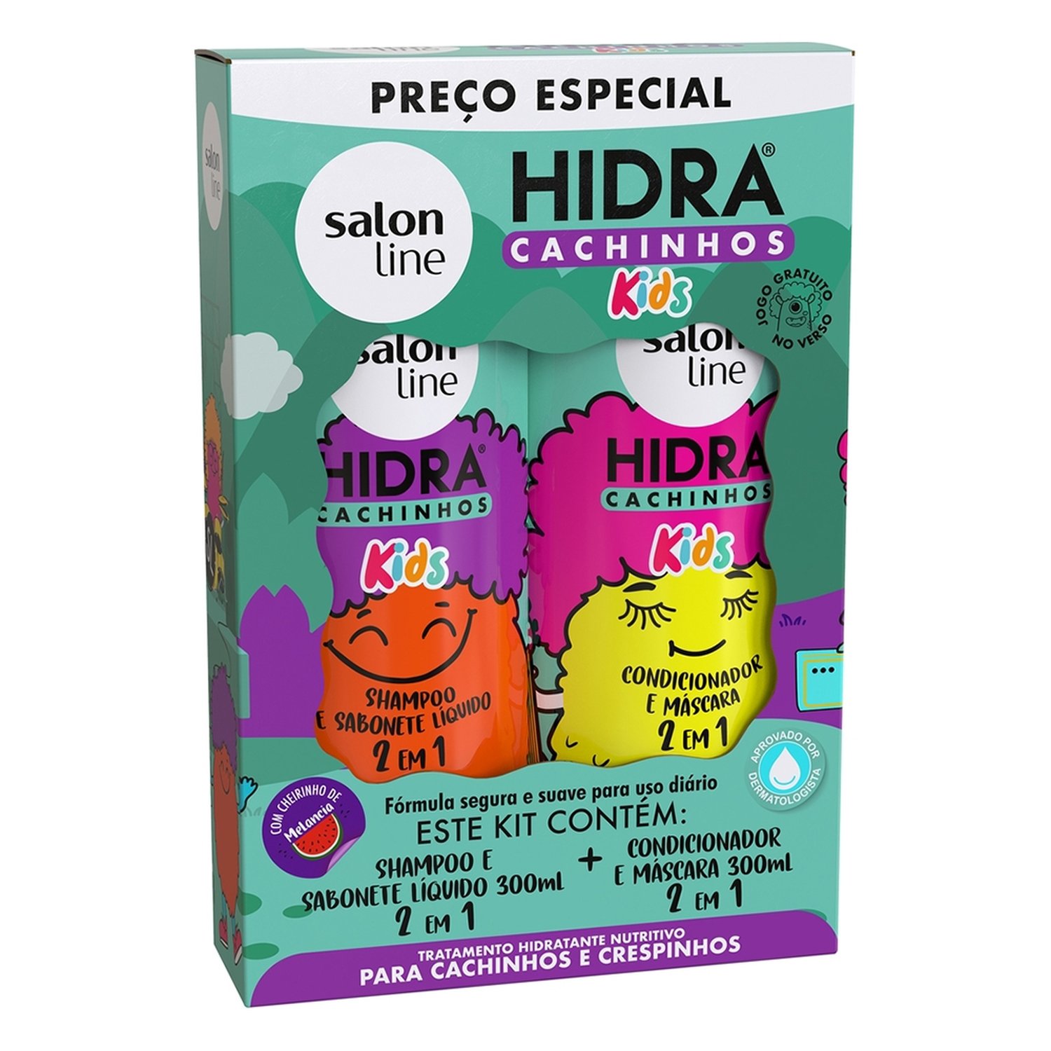 Shampoo + Condicionador Salon Line Kids Hidra Cachinhos 300ml