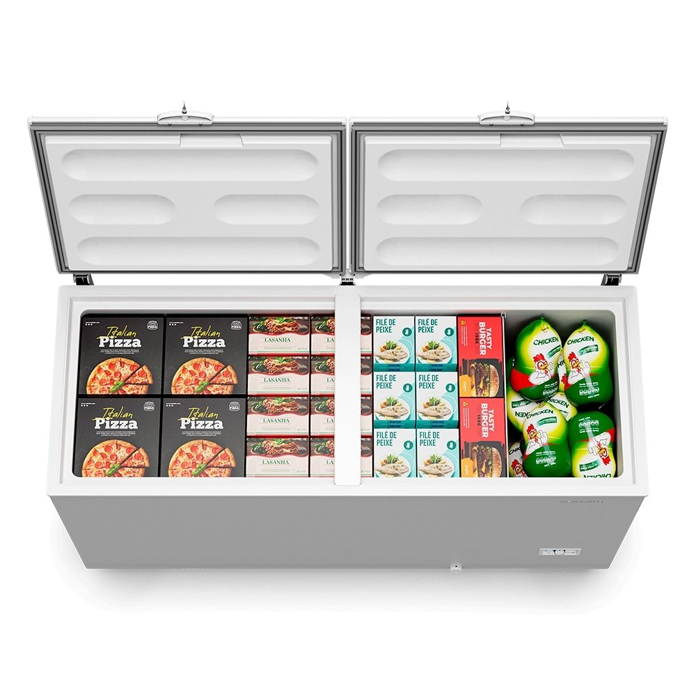 Freezer Horizontal Metalfrio 543 Litros DA550IF - Dupla Ação, Tecnologia Inverter, Branco, Bivolt