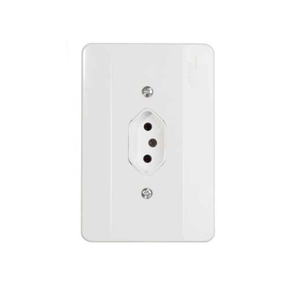 Tomada 2P+T 20A Vertical com Placa Milleniun Mectronic