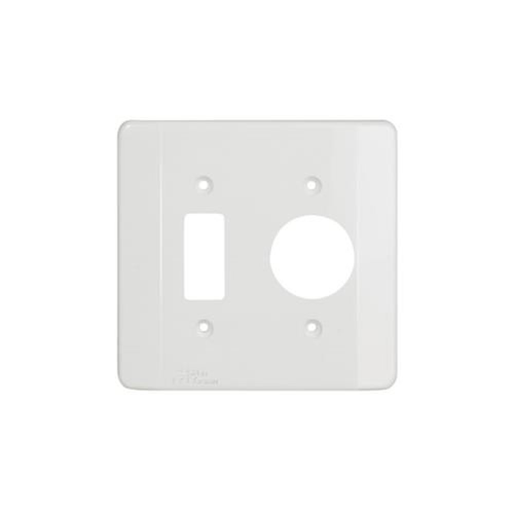 Placa 4X4 1 Tecla + 1 Tomada Redonda Milleniun Mectronic