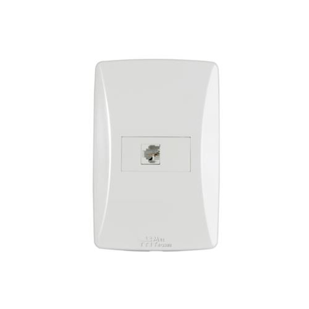Tomada Telefone Rj11 2 Vias com Placa Petra Mectronic