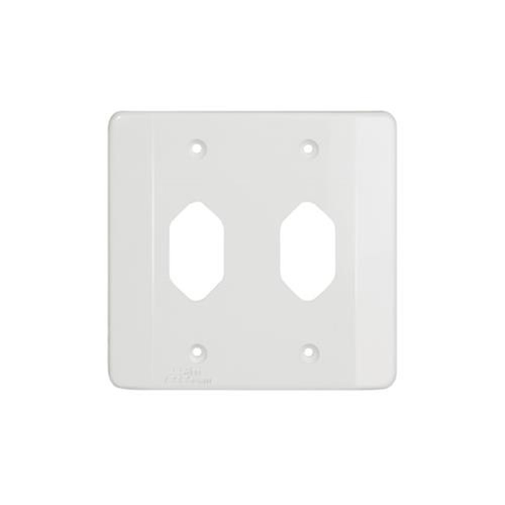 Placa 4X4 Tomada Nova + Tomada Nova Milleniun Mectronic