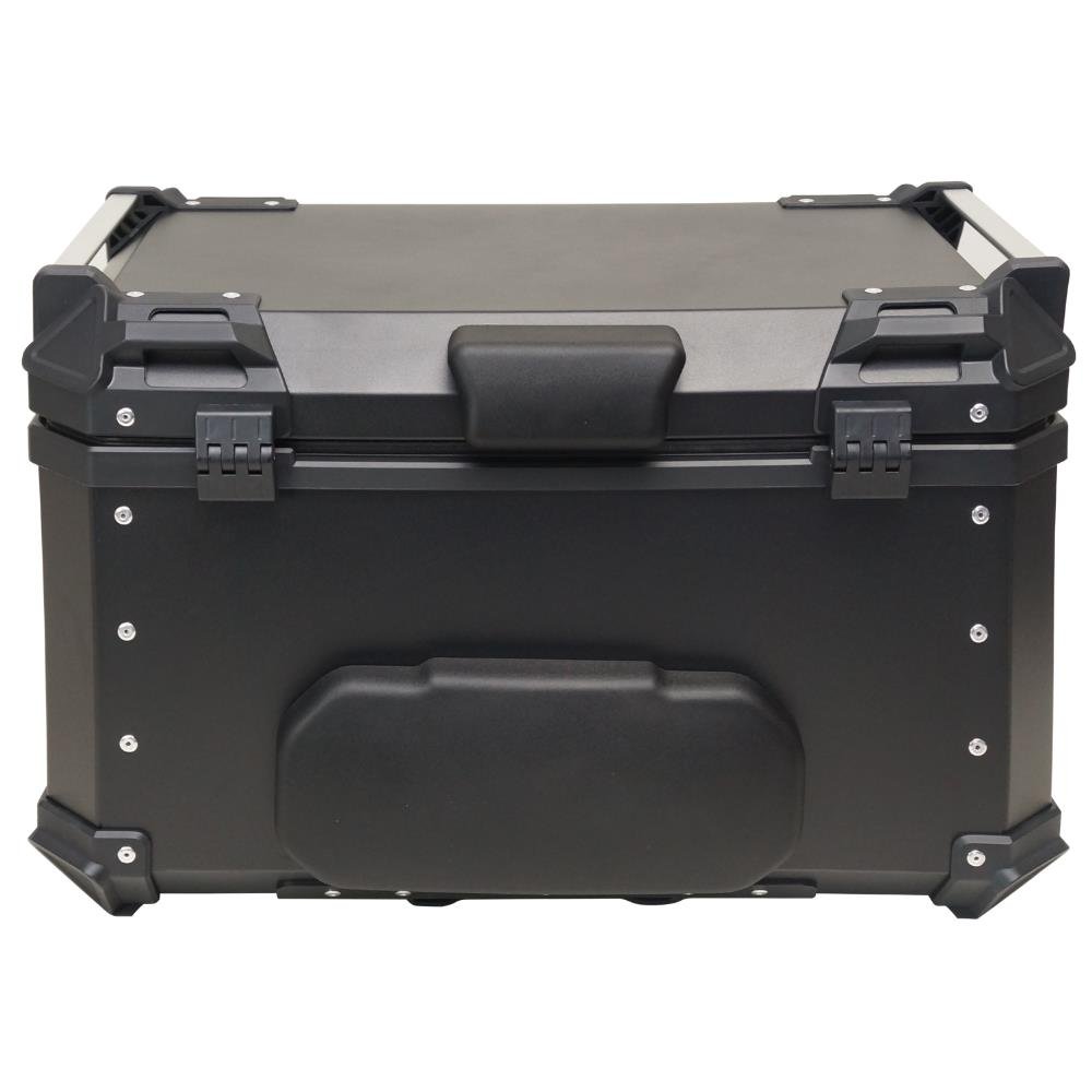 Baú Moto Traseiro 60L-T-X Alumínio Preto Tronos