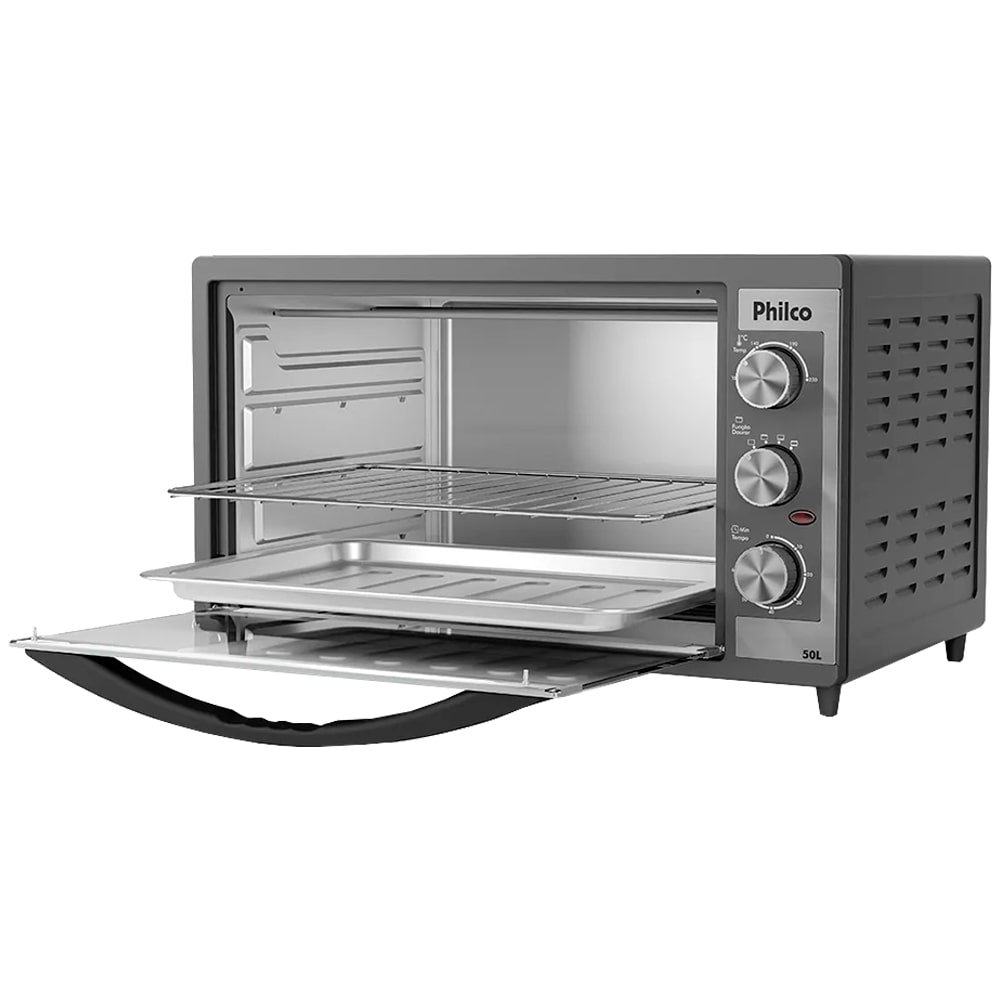 Forno Eletrico de Bancada Philco 50L PFE52P - Preto, Grelha Inox, 110V