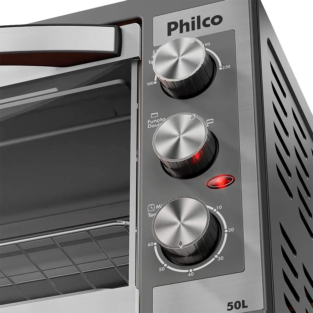 Forno Eletrico de Bancada Philco 50L PFE52P - Preto, Grelha Inox, 110V