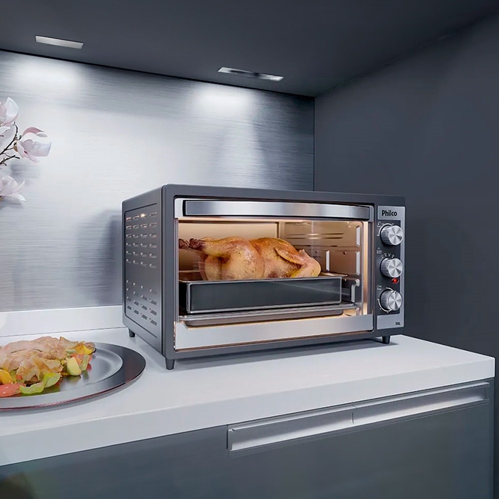 Forno Eletrico de Bancada Philco 50L PFE52P - Preto, Grelha Inox, 110V