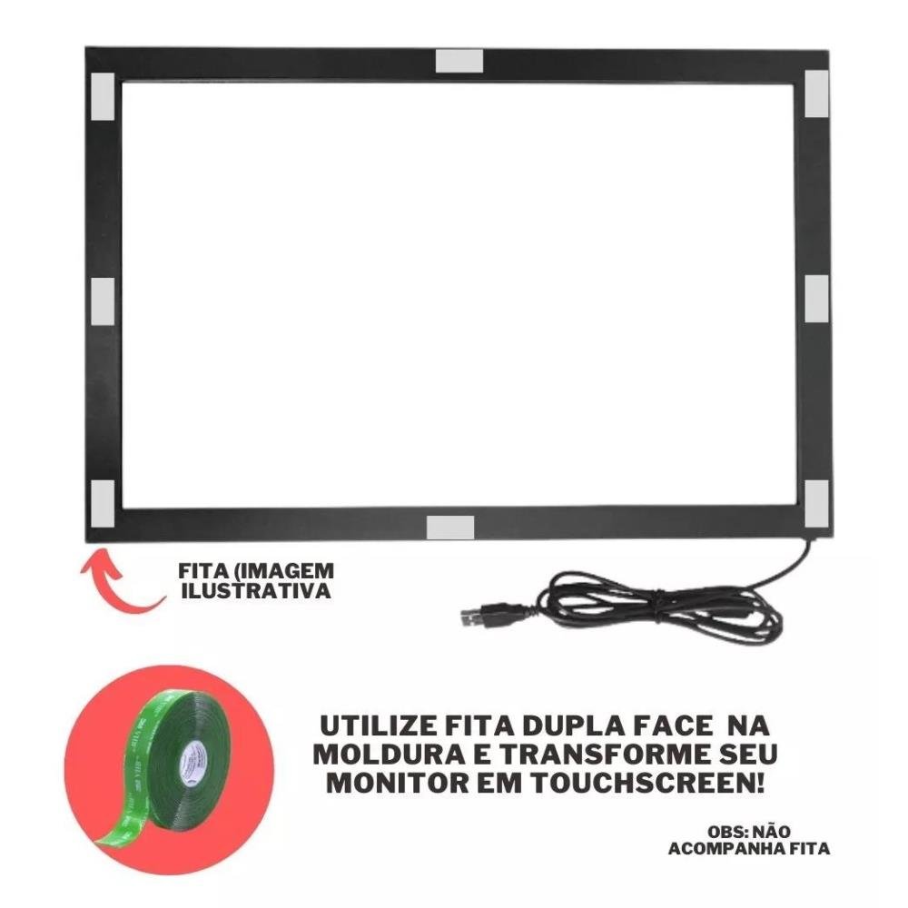 Tela Moldura Touch Screen Infravermelho 21.5" 16:9 10 Toques