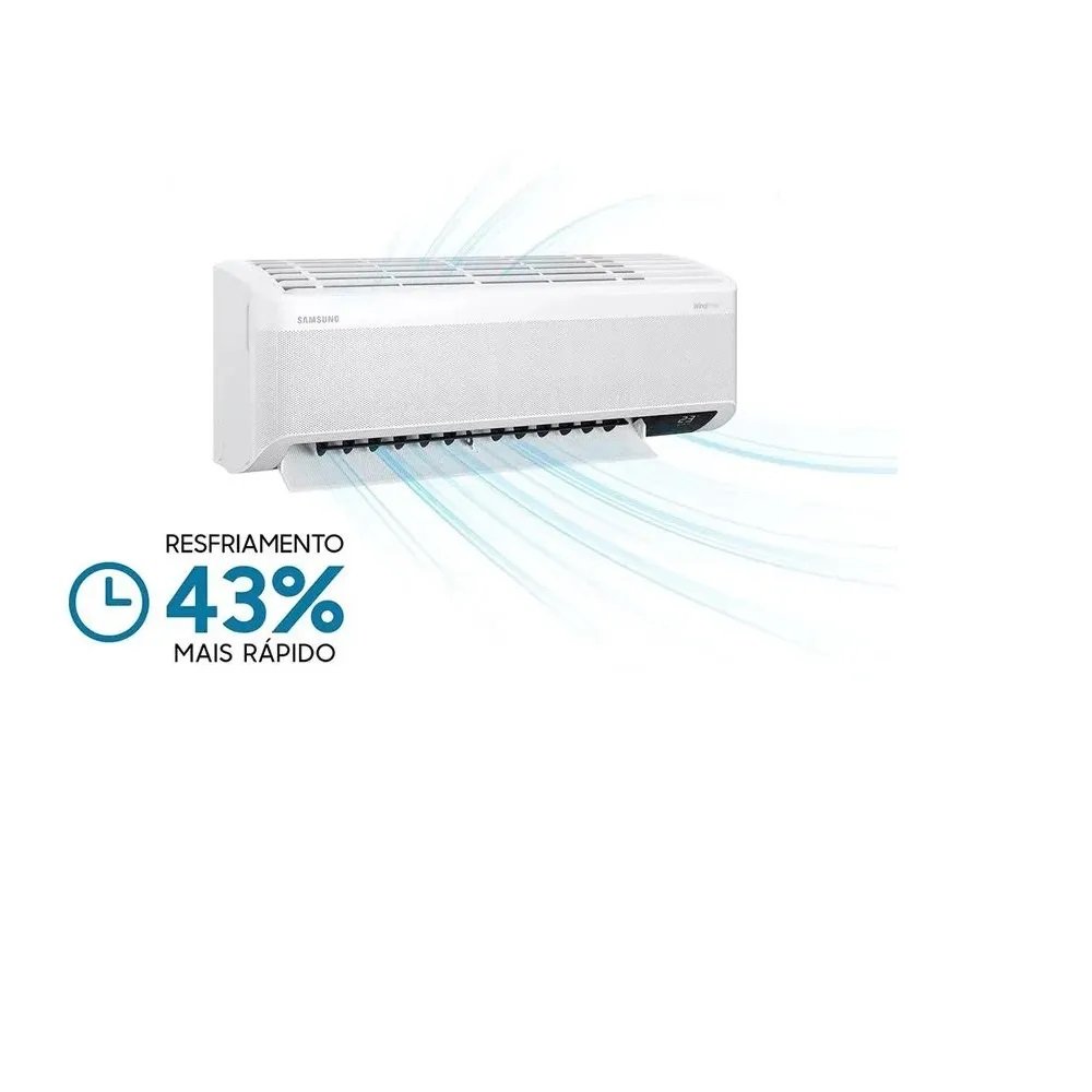 Ar Condicionado Split Hi Wall Samsung Digital Inverter WindFree 9000 BTU/h Frio AR09CVFAMWKNAZ - 220 Volts