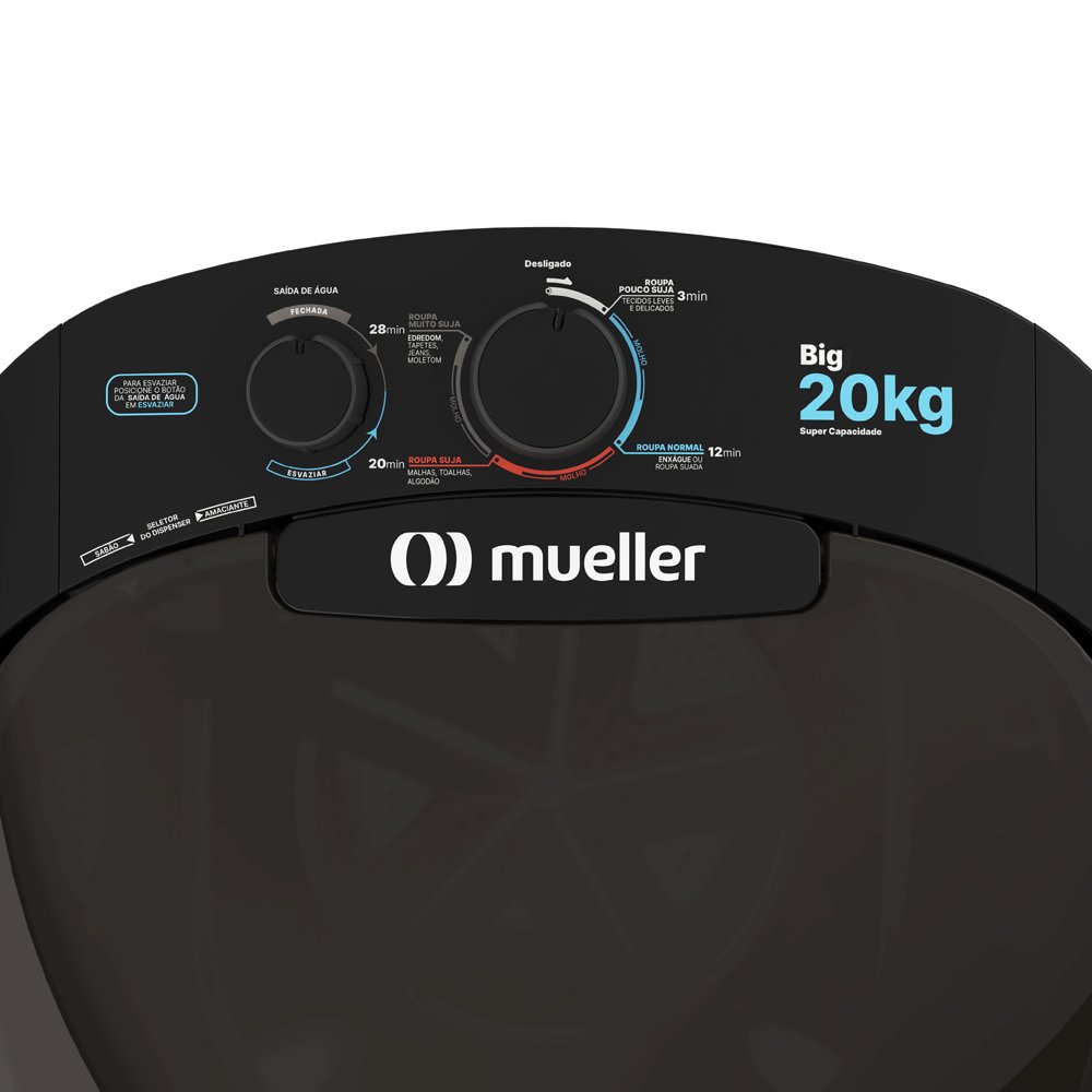 Tanquinho Mueller 20kg Big Preto - 127V