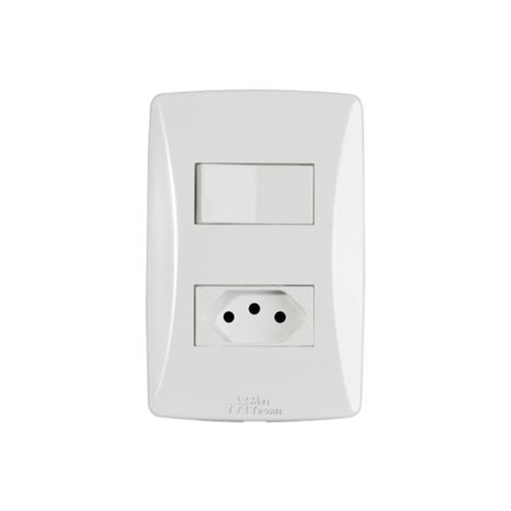Interruptor 1 Simples + Tomada 2P+T 20A Petra Mectronic