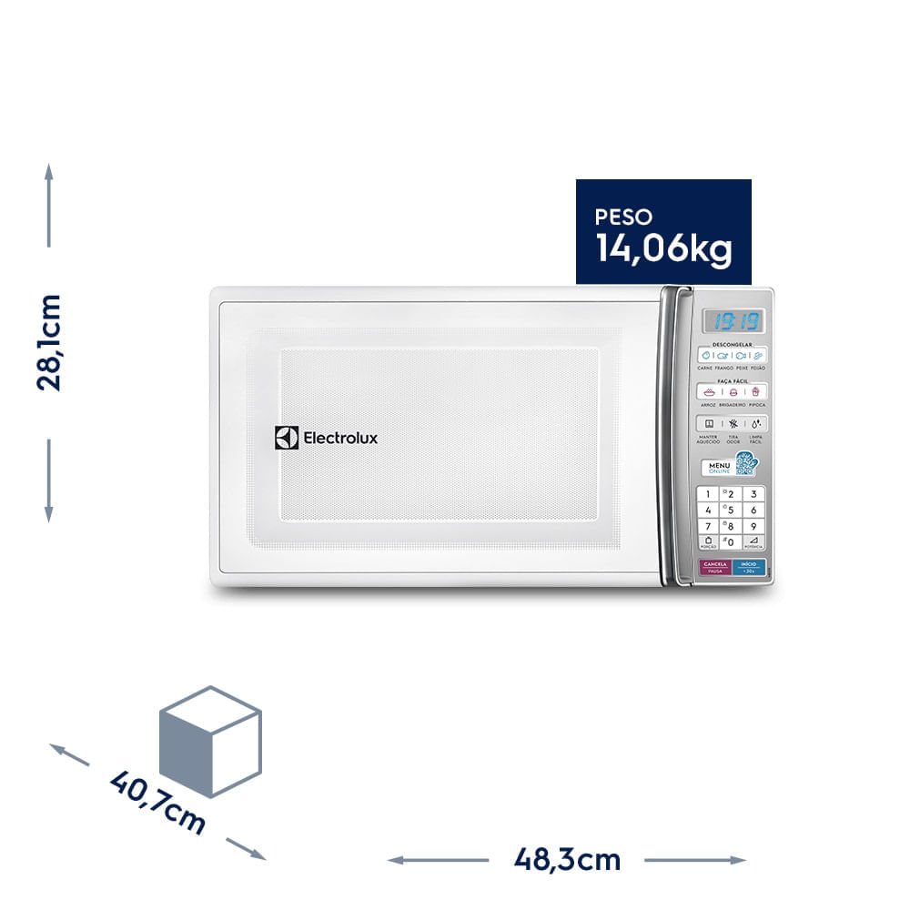 Micro-ondas Electrolux Branco 27 Litros MB37R ¿ 220 Volts