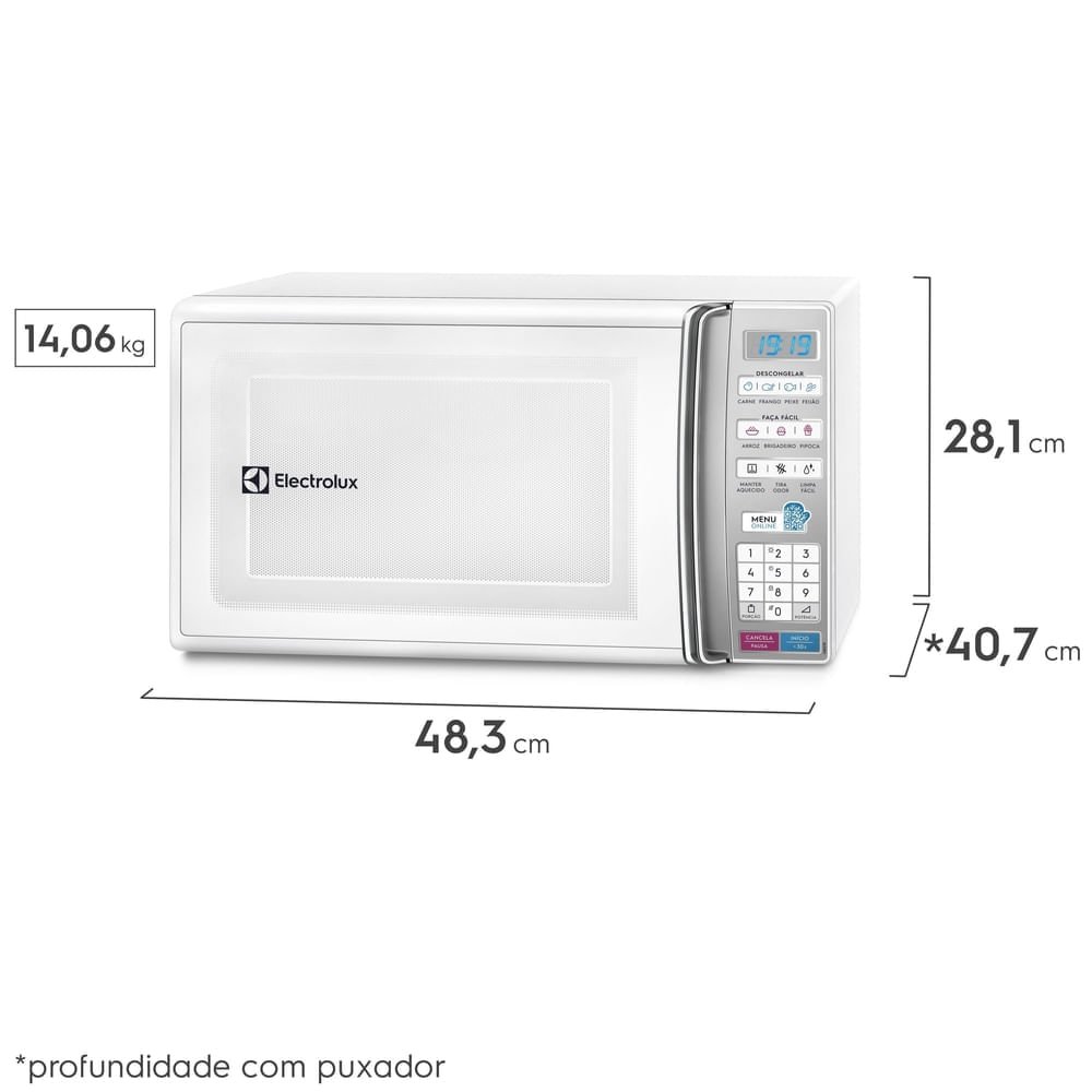 Micro-ondas Electrolux Branco 27 Litros MB37R ¿ 220 Volts