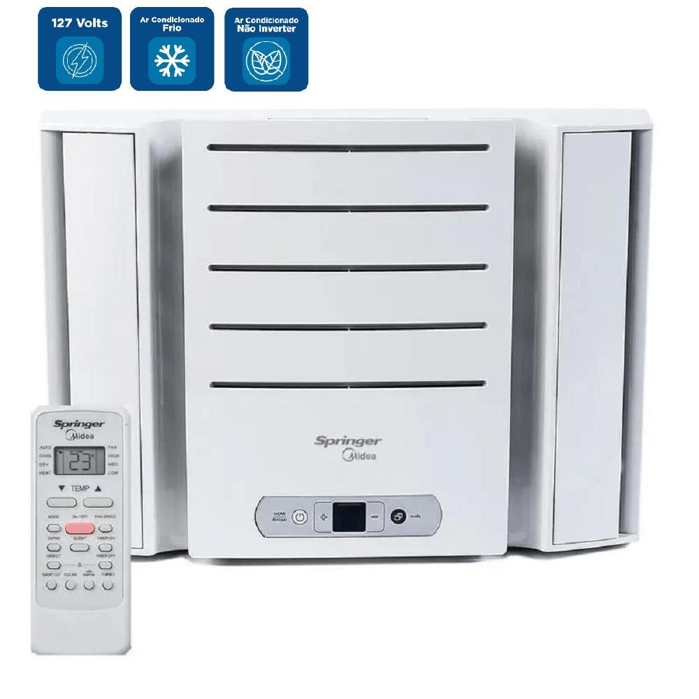 Ar Condicionado Janela Springer Midea 10000 BTU/h Frio Eletrônico QCK108RB - 127 Volts
