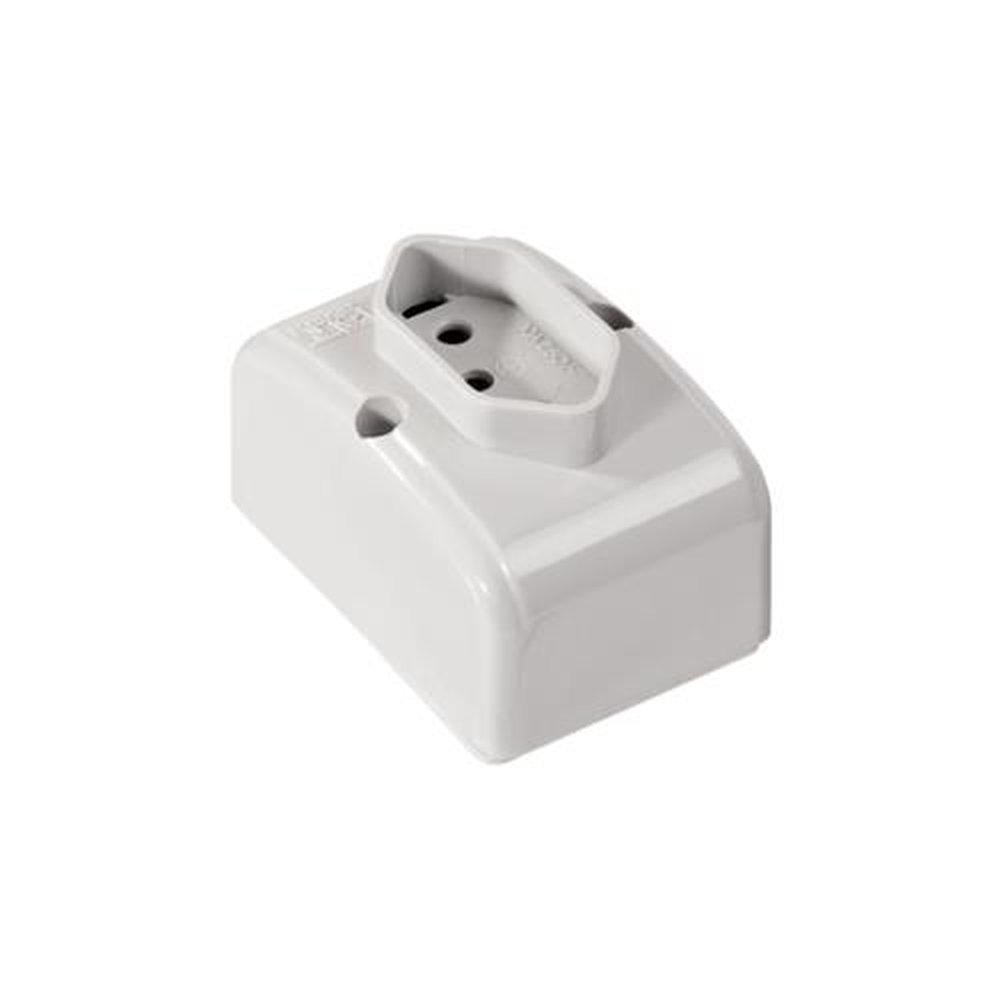 Tomada Externa 2P+T 20A Branco Pacote Com 10 Unidades Mectronic