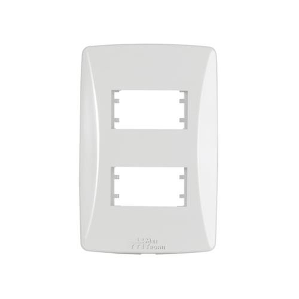 Placa 4X2 com Suporte 2 Módulos Distanciado Petra Mectronic