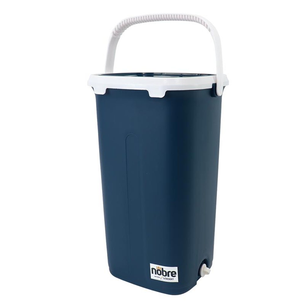 Flat Mop Balde 7L Azul Com Espremedor E 1 Refil De Microfibra Nobre