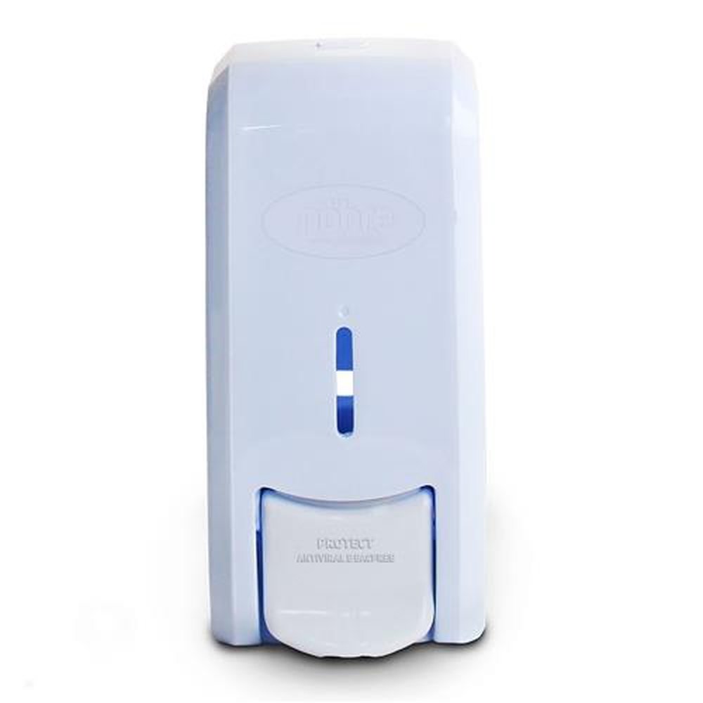 Dispenser Para Sabonete Liquido Ou Alcool Gel 800ML Sem Reservatorio Cinza e Branco New Classic Nobre