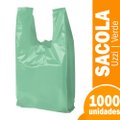 Sacola Uzzi Verde 38x48 Suporta 4kg - Embalagem com 1000 Unidades