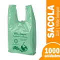 Sacola Uzzi Verde Volte Sempre 30x38 Suporta 3kg - Embalagem com 1000 Unidades