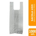 Sacola Uzzi Branca Economica 25x35 Suporta 1kg - Embalagem com 1000 Unidades