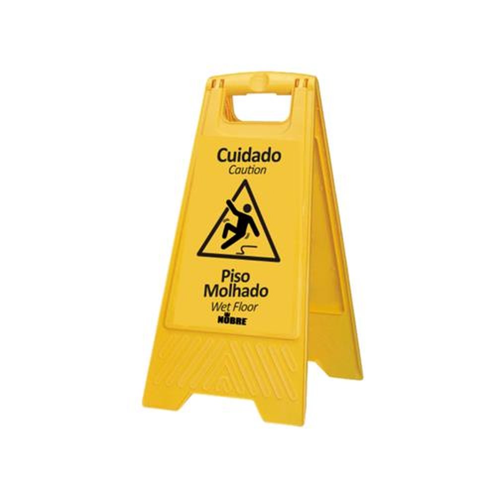 Placa Plastica Sinalizadora Piso Molhado Nobre