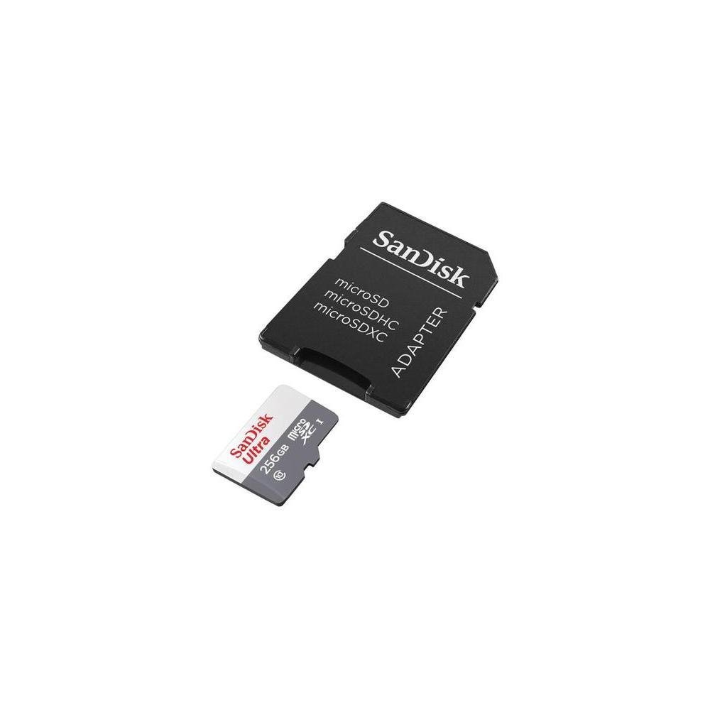 Cartao de Memoria 256GB Micro SDXC SanDisk Classe 10 Vel. Ate 100MB/s UHS-I - SDSQUNR-256G-GN6TA.
