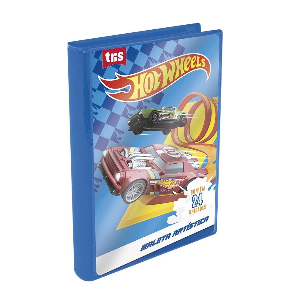 Kit Maleta Artistica Hot Wheels 24 Unidades Tris