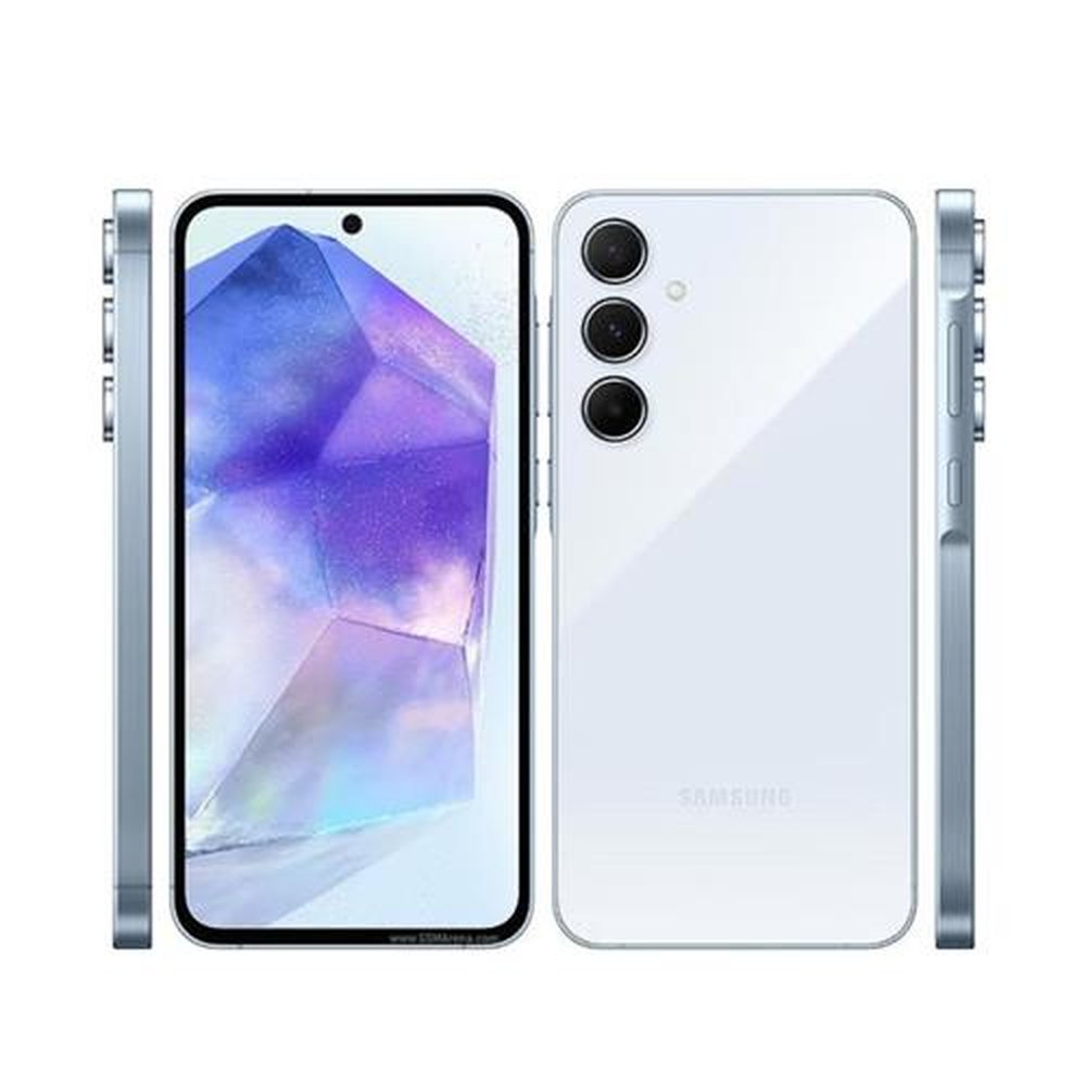 Smartphone Samsung Galaxy A55 5G, Câmera Tripla até 50 Megapix, Tela 6.6", 128GB Azul Claro