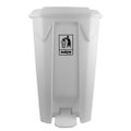Lixeira Plastica Com Pedal 100L Branca Nobre