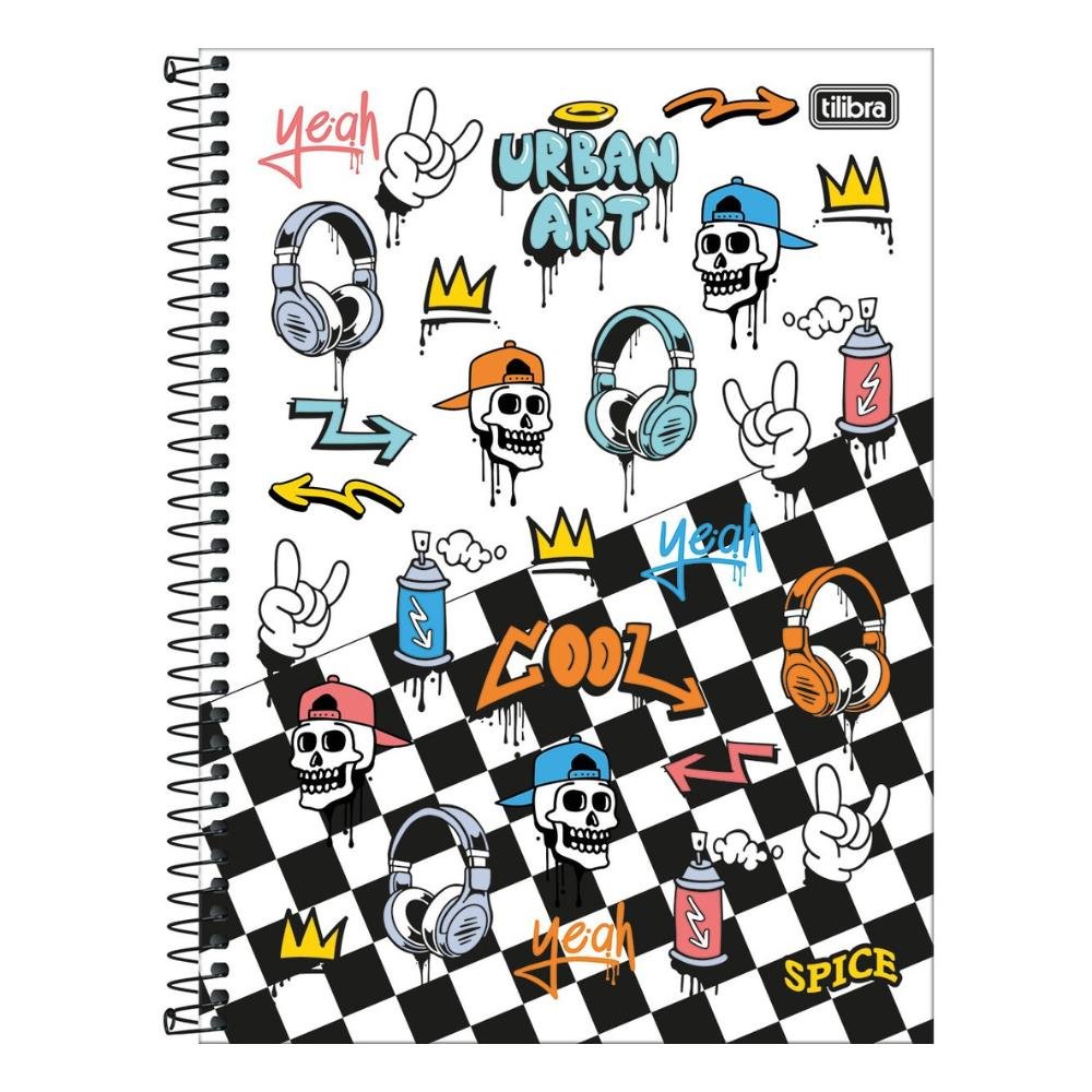 Caderno Universitário 12 Matérias Spice Masculino 192 Folhas Tilibra Sortido
