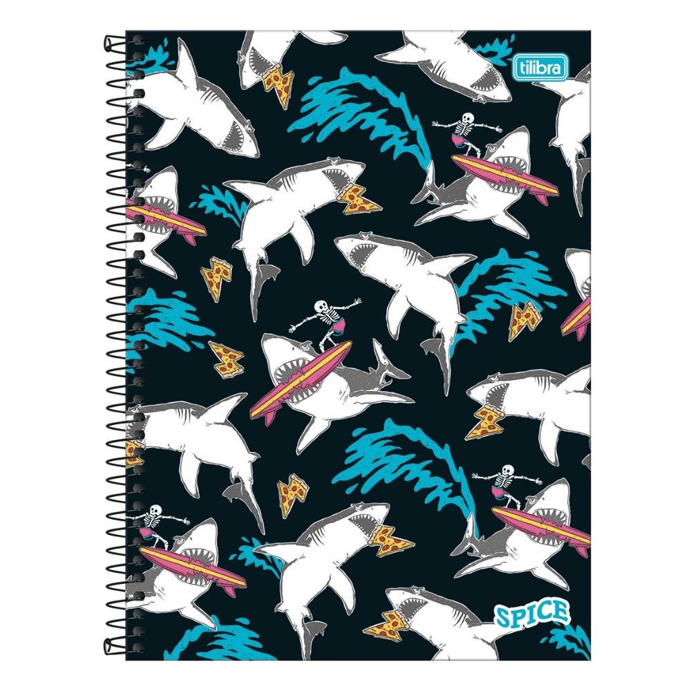 Caderno Universitário 12 Matérias Spice Masculino 192 Folhas Tilibra Sortido