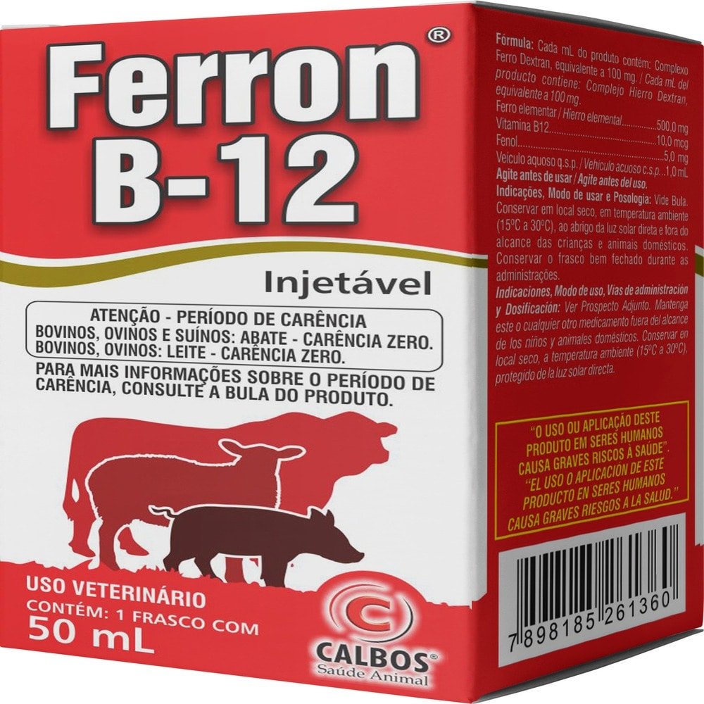 Ferron B12 Calbos Injetável 50ml
