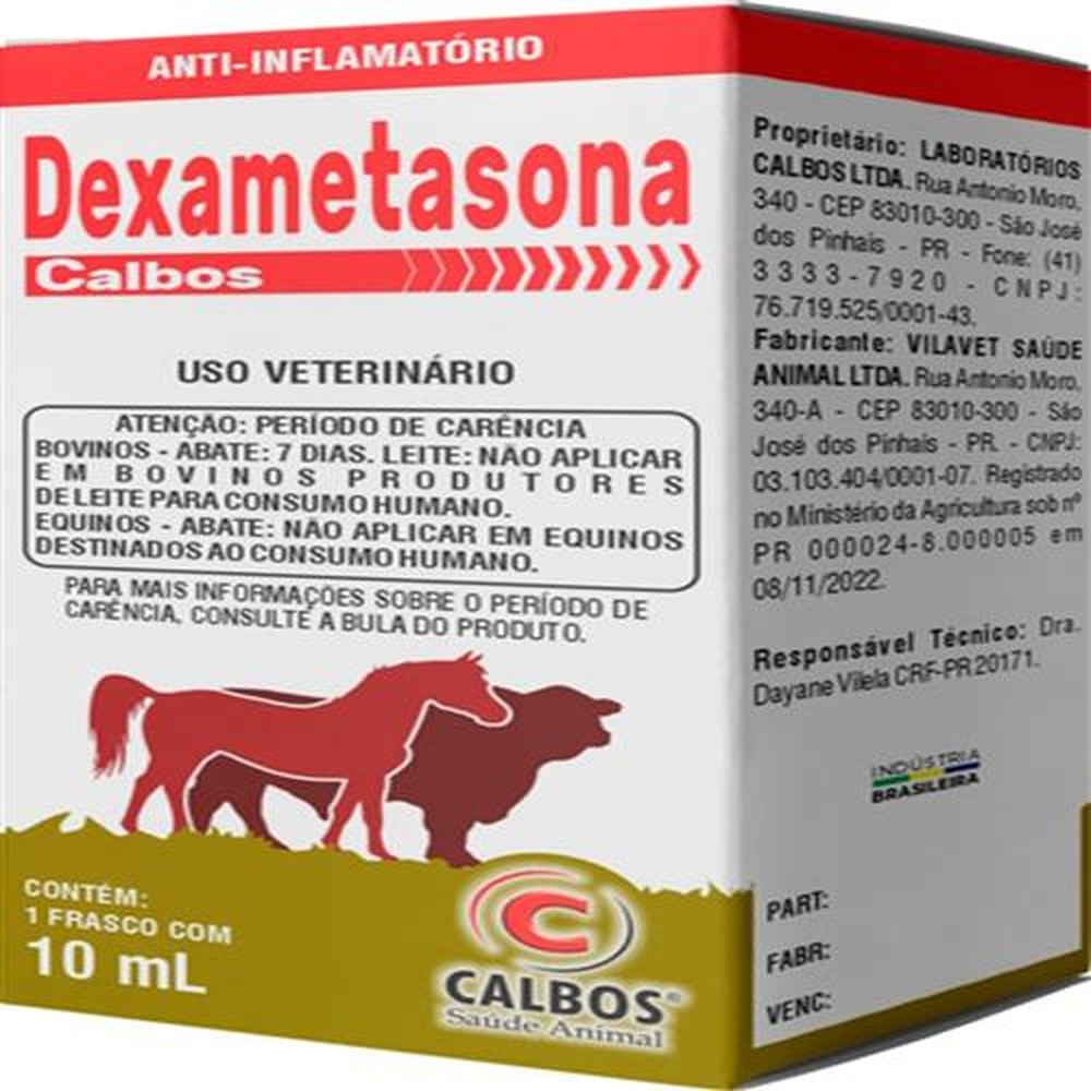 Dexametasona Anti Inflamatório Calbos Injetável  10ml