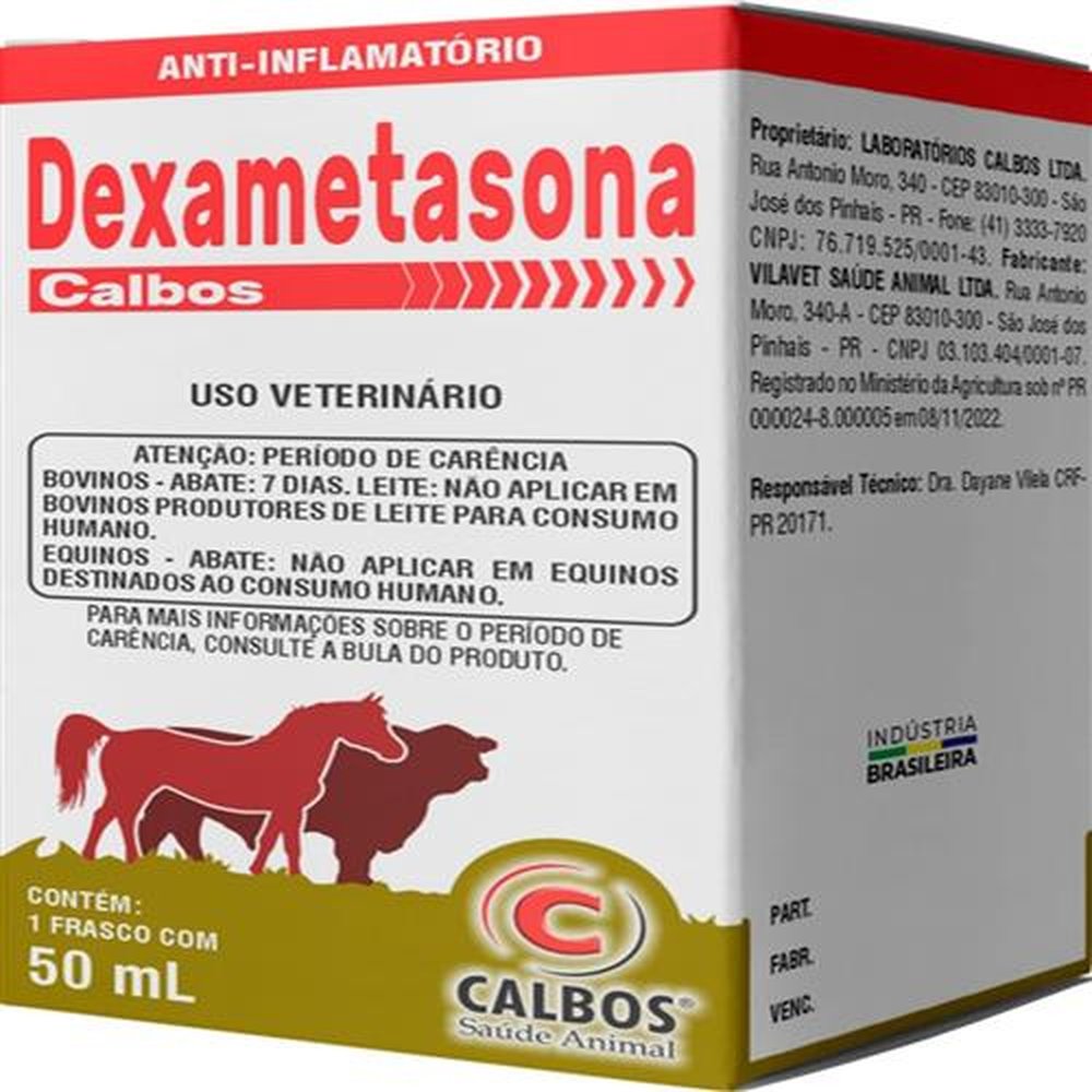 Dexametasona Anti Inflamatório Calbos Injetável 50ml