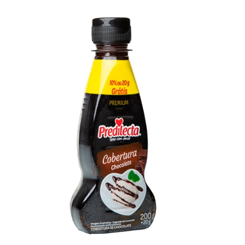 Cobertura Predilecta Chocolate Bisnaga 200g - Embalagem com 12 Unidades