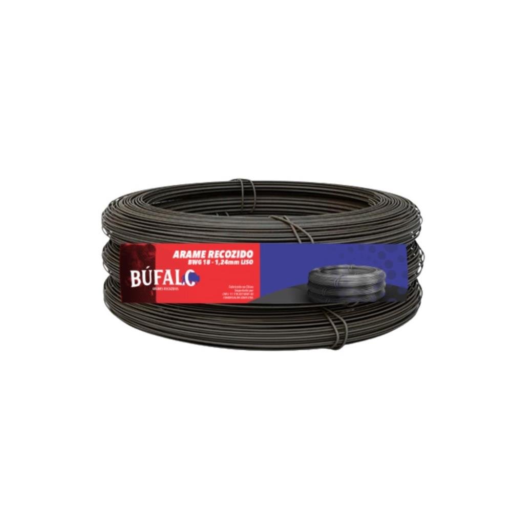 Arame Recozido Torcido Bwg 18 1.24mm 20 Rolos 1kg Bufalo