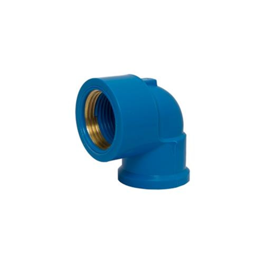 Joelho 90 Graus Azul Bucha Latão 25mm x 1/2 com 25 Unidades Tubozan