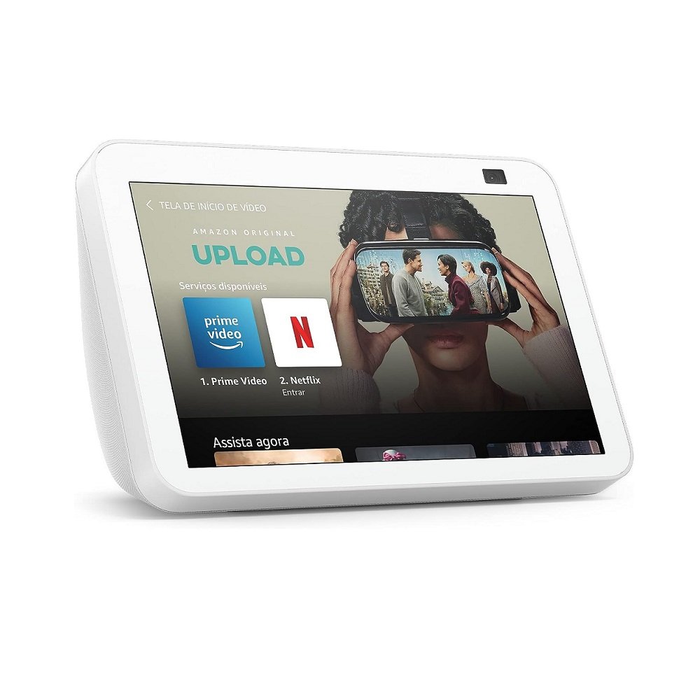Novo Echo Show 8 Branca (2ª Geração, Versão 2021) : Smart Display Hd De 8" Com Alexa E Camera De 13mp, Amazon