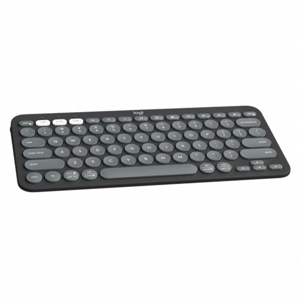 Teclado Bluetooth Pebble Keys 2 K380s, Multi-Dispositivo, Grafite, Padrão Us, 920-011789, Logitech