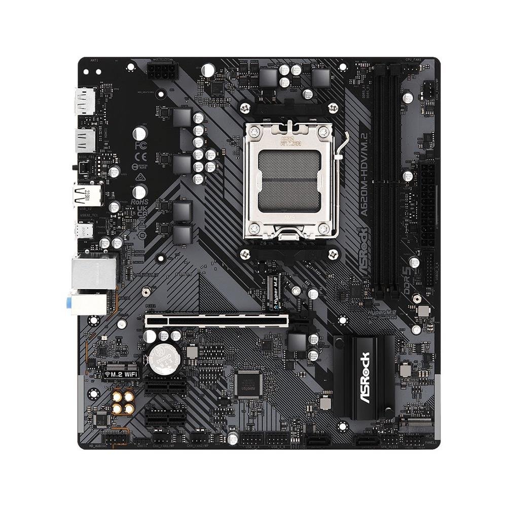Placa Mãe ASRock A620M-HDV/M.2, Chipset A620, AMD AM5, mATX, DDR5